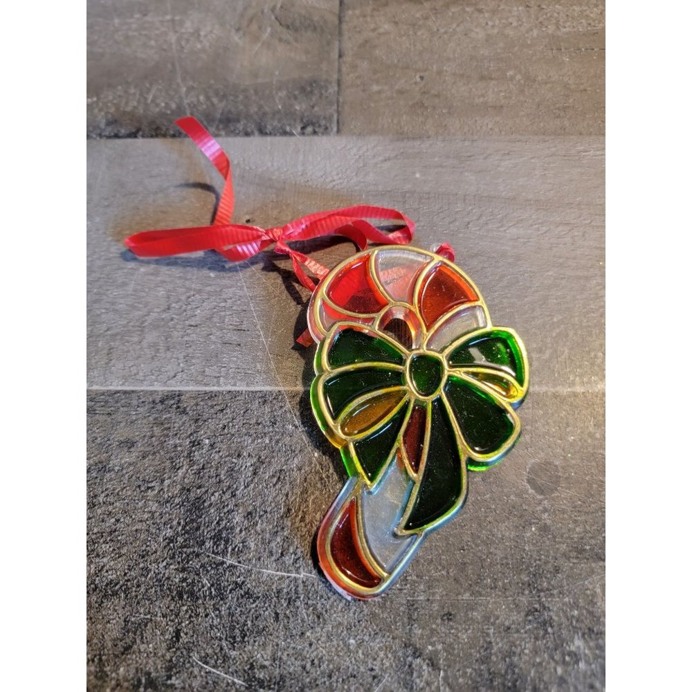 Stained‎ Acrylic Candy Cane xmas ornament